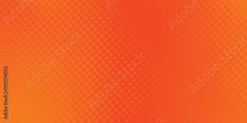 Comic orange background with halftone. gradient in pop art retro style. halftone dotted background. dots pop art comics