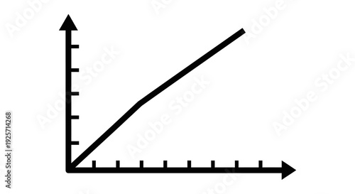 Simple linear graph depicting a positive correlation with increasing values
