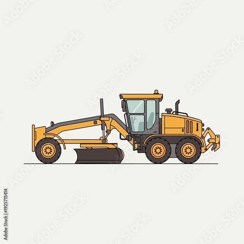 Industrial Grader Machine For Road Construction And Earthmoving Work