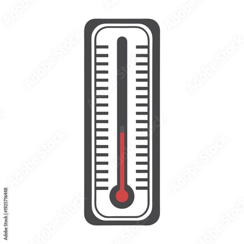 Scientific Laboratory Thermometer Icon for Chemical Experiments and Biological Research