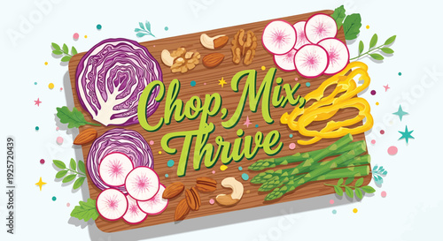 Chop Mix Thrive food icon set