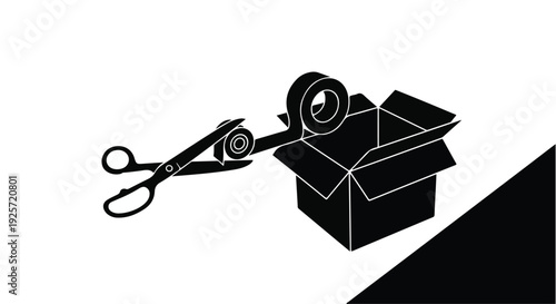 Packaging and shipping supplies illustration