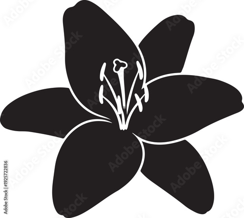 A solitary tree stands against a vibrant sunset sky its form rendered as a striking black silhouette high quality professional detailed