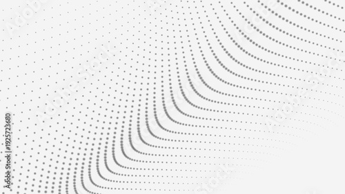 Futuristic Dotted Wave. Particle Wave. Vector Illustration. Abstract background with a dynamic wave on a light background.