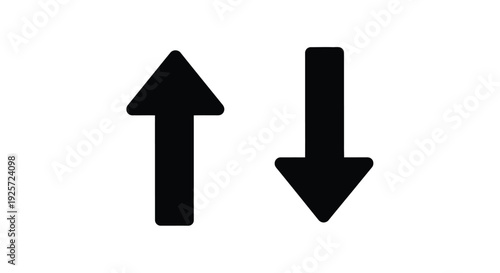 Free Download Black arrows pointing up and down on a white background - GFXLoad