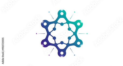 Abstract network connection structure with nodes and lines.