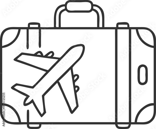 Professional Airline Luggage Icon for Travel and Aviation Services