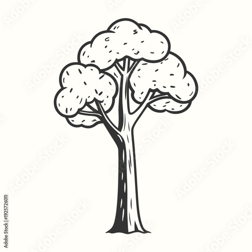 Decorative Nature Tree Icon for Garden Centers and Ecology Projects