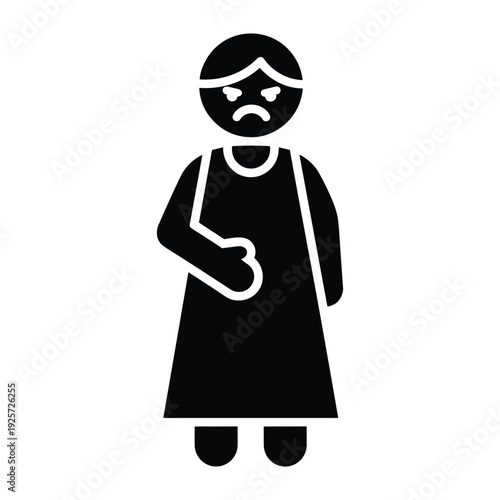 Silhouette of an upset woman clutching her stomach representing pregnancy pain or digestive issues