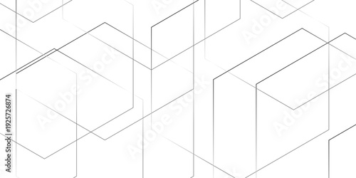 Abstract minimal geometric white and gray light background design. white transparent material in triangle diamond and squares shapes in random geometric pattern.