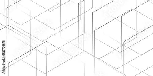 Abstract minimal geometric white and gray light background design. white transparent material in triangle diamond and squares shapes in random geometric pattern.