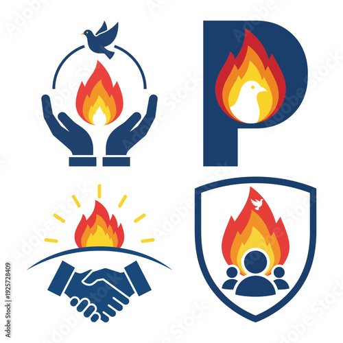 Pentecost Holy Spirit Dove Christian Icon Bundle