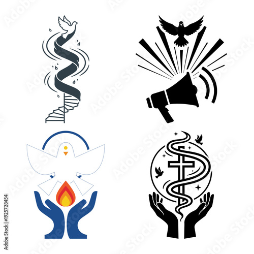 Pentecost Trinity and Sacred Spirit Icon Bundle