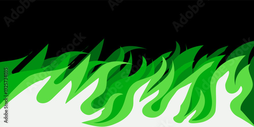 Comic book fantastic fire flames, smoke backgrounds. Design template page. Hand drawn vector art illustration. 