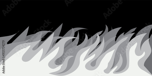 Comic book fantastic fire flames, smoke backgrounds. Design template page. Hand drawn vector art illustration. 