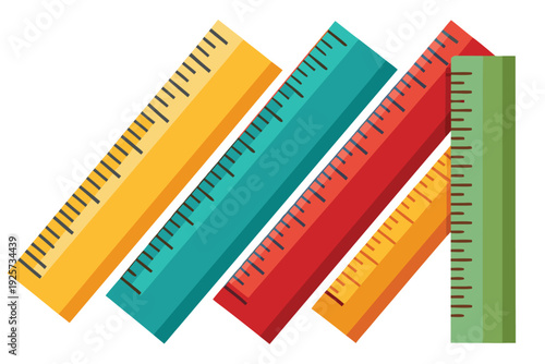 Vibrant collection of measurement rulers for geometry and learning