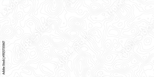 Abstract Topographic Map Background with Vintage Contour Lines and White Wave Relief  Seamless Geographic Terrain Grid Vector for Cartography and Landscape Design