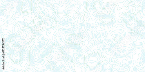 Abstract Vintage Topographic Map Background Seamless Contour Lines, Geographic Mountain Relief, and White Wave Paper Texture for Terrain Elevation Concepts.
