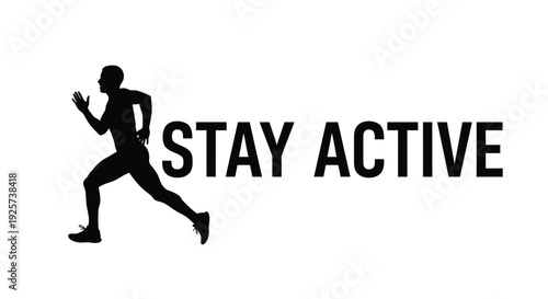 Running man icon with 'STAY ACTIVE' text