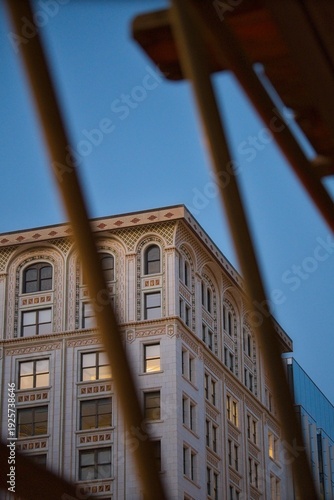 Wallpaper Mural View of a corner of a building through building scaffolding Torontodigital.ca