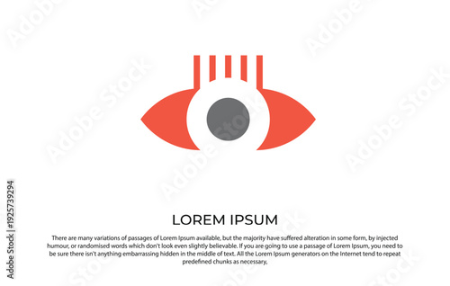 Pink Eye with Eyelashes Vision View Flat Vector Illustration