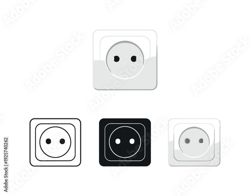 Household conservation scenario featuring a compact power socket with two round holes and subtle faceplate shape, introduced