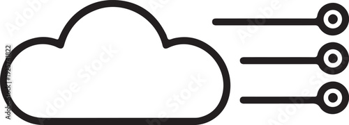 wind cloud icon sign vector