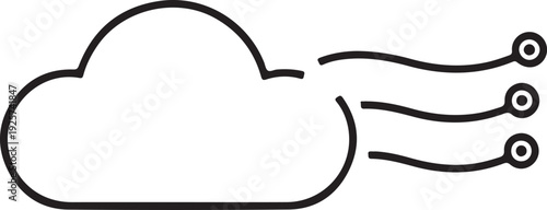 Illustration of a cloud with swirling wind, representing a windy day.