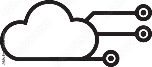cloud and wind line icon with editable stroke
