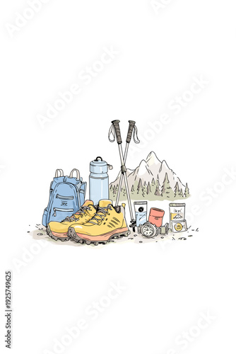 Essential Trail Running Gear Flat Lay