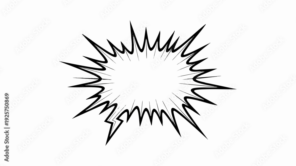 Fototapeta premium Explosion Effect Comic Style Burst Shape.