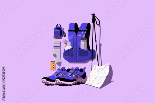 Minimal Trail Running Gear Flat Lay