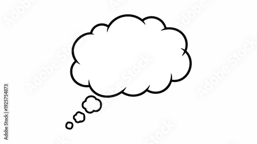 Blank thought bubble icon for communication and ideas.