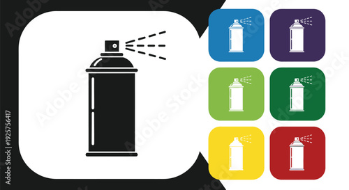 Aerosol spray paint can actively dispense particles.