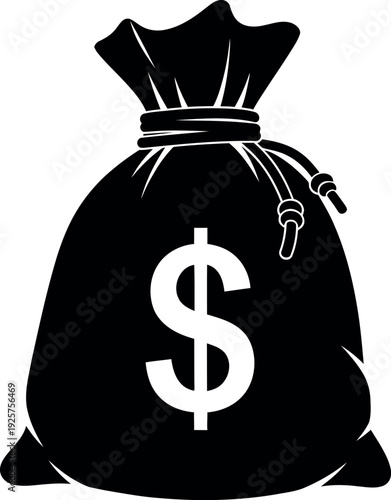 Bag of Dollars: A simple yet impactful image of a bag bearing the dollar sign, representing wealth, financial prosperity, and investment potential.