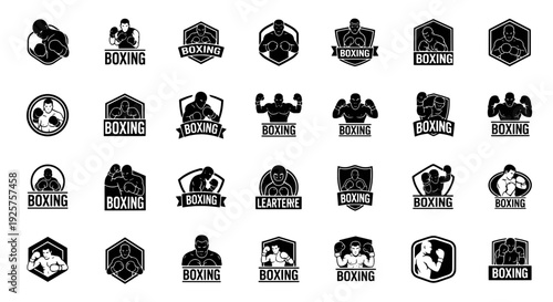 Boxing Logo Collection - 24 Professional Vector Icons for Boxing Teams and Combat Sports