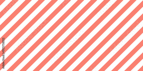 Salmon  color and white color background with lines. traditional vertical striped background texture.