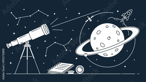 Astronomy exploration and space science in the cosmos.