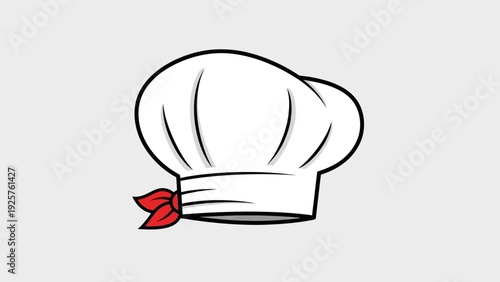 Cartoon chef hat with red bandana