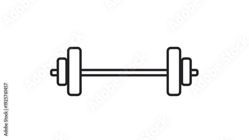Simple barbell icon
