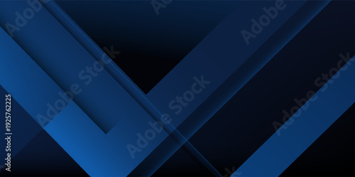 Blue black abstract background geometry shine and layer element vector for presentation design. Suit for business, corporate, institution, party, festive, seminar, and talks