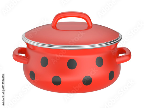 Wallpaper Mural Red enamel cooking pot on transparent background Torontodigital.ca
