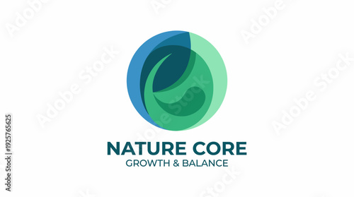 This image presents a balanced logo design featuring circular elements in harmonious colors, signifying growth, balance, and holistic approaches for wellness brands.