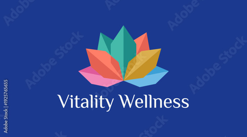A colorful logo featuring vibrant floral shapes to represent vitality and wellness, ideal for brands in health and lifestyle markets looking to convey energy and freshness.