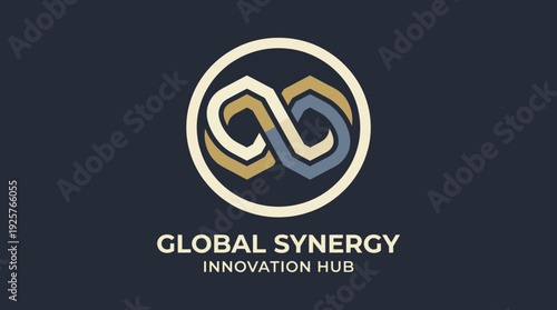 This infinity symbol logo represents global synergy, continuity, and innovation, making it ideal for brands dedicated to collaboration, sustainability, or cutting-edge solutions.