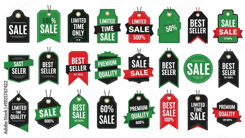 Colorful collection of vintage-style outdoor mailboxes and house numbers