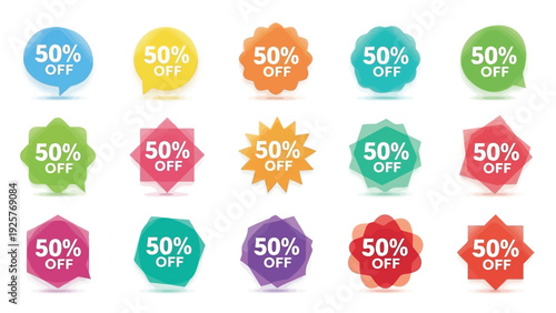 Colorful geometric gears arranged in a playful and decorative pattern