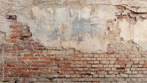 Distressed Brick and Plaster Wall Texture
