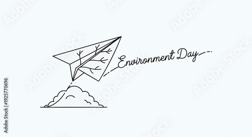 Environment Day paper airplane icon