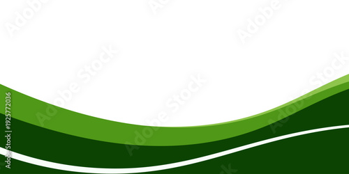 Abstract green wave background, Vector green line background curve element with white space for text and message design, overlapping layers.eps10